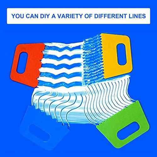 4pcs Plastic Paint Scraper Tool, Plastic Textured Paint Supplies Graffiti Painting Tools Putty Scraper For Textured Art On Canvas Acrylic Painting