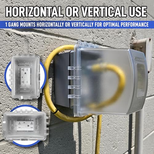 Sealproof 1-Gang Weatherproof Outdoor Outlet Cover Lockable UL Extra Duty