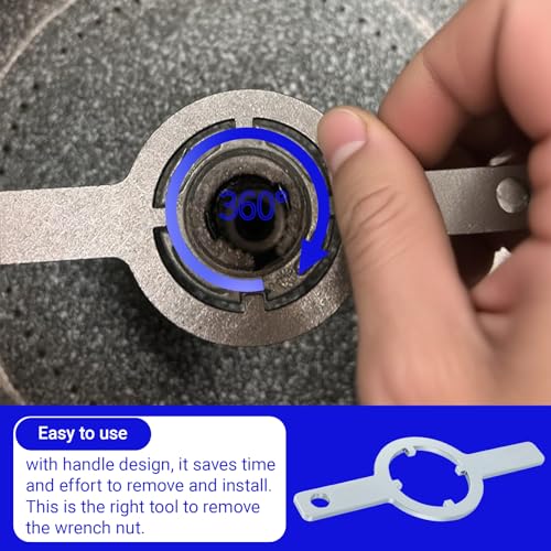 Ziyuan 21366 Spanner Wrench for Kenmore/Whirlpool Washer HD Tub Nut - TB123A Compatible Washer Adjustable Wrench for Washer Repair and Replacement, Interchangeable Drive Hub Kits (1 Pack)