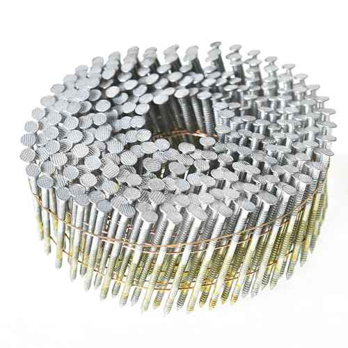 Siding Nails 2-Inch x .092-Inch 15-Degree Collated Wire Coil Full RoundHead Ring Shank Hot-Dipped Galvanized 3600 Count. Adapted to Gun Type CN57/CN65/CN70.