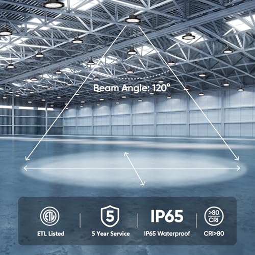 CINOTON 160W UFO LED High Bay Light 24000LM Warehouse Garage Commercial Lighting