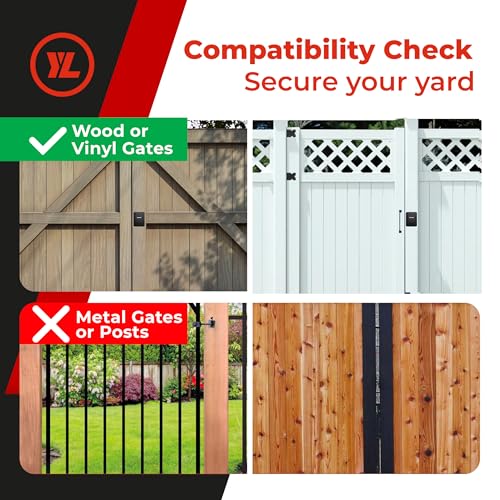 Yardlock Regular Keyless Fence Gate Lock with 2-Way Access - Durable & Waterproof