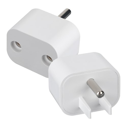 2pcs Grounding Adapter Splitter, Safety Grounding Plug Adapter Replacement Premium Copper ABS Material Socket Port Compatible with US Type B Outlet
