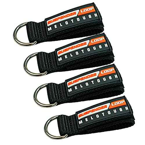 MELOTOUGH Heavy Duty Belt Loops Suspenders Loop Attachment fits 2.-2.25 inch Belt Connectors, 4 Pack