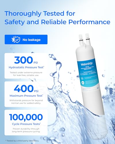 Waterdrop 3-Count Refrigerator Water Filter Replacement for Filter 3 - NSF Certified