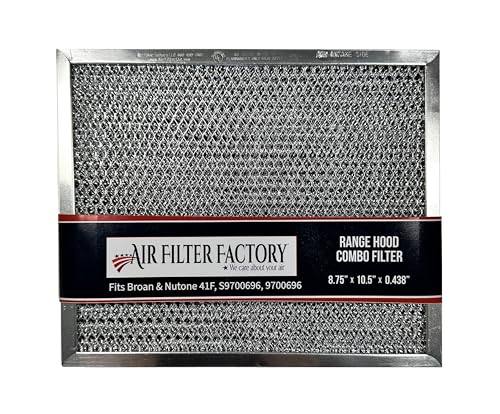 Air Filter Factory 8-3/4 x 10-1/2 in Ductless Range Hood Filter, Charcoal & Grease Combo 41F/97007696