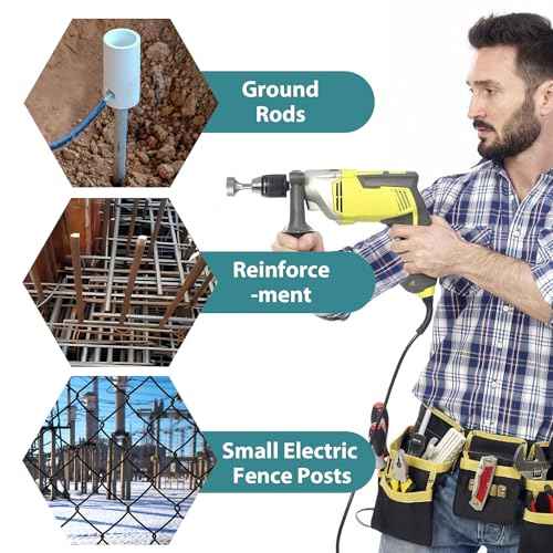 Utoolmart SDS Plus Ground Rod Driver for All SDS Plus Hammer Drills Steel, Heavy Duty Forged Steel Drill Bit Driver Socket for Rotary Hammer Drill (Flat)