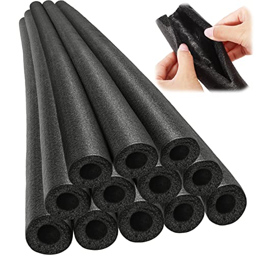 Amylove 12 Pack Black Foam Pipe Insulation Tubes 3.3ft x 1inch for Pipes & Pools