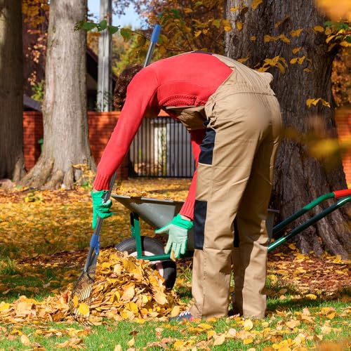 5 Ft Adjustable Metal Leaf Rake with Expandable Head - Heavy Duty Garden Tool