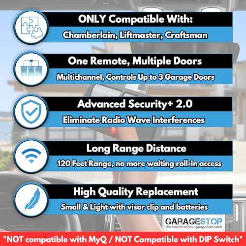 2X for LiftMaster Chamberlain Craftsman Garage Door Opener Remote Replacement, 893LM 893Max 891LM 371LM 373LM 971LM 973LM, Extra Long-Range