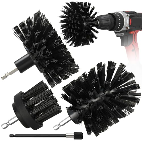 4pcs Drill Brush Attachment Kit, 2025 New Grout Drill Brush Set, All Purpose Power Scrubber Cleaning Kit for Bathtubs, Tile Grout Lines, Bathroom, Showers, Tile, Tile Seams