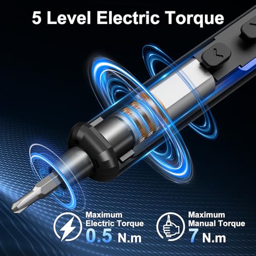STREBITO Black 67-in-1 Mini Electric Screwdriver Kit with Upgraded Design