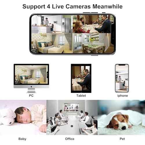 Mini Camera for Home Use, Mini Security Wireless WiFi Camera, HD 1080P Indoor/Outdoor Night Vision Nanny Cam for Baby, Pets, Compatible with Smartphone, Tablets(Black)