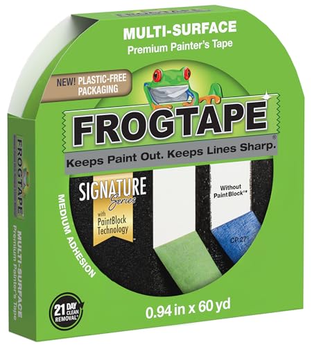 FrogTape Multi-Surface Painter's Tape with PaintBlock, 0.94 in x 60 Yds - 1 Roll