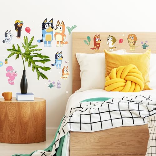 RoomMates Bluey Family & Friends Peel and Stick Wall Decals - Nursery & Kids Room Decor