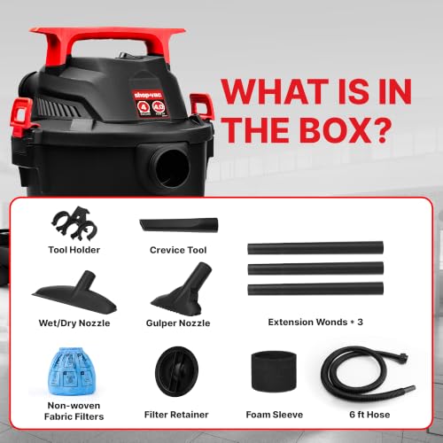 Shop-Vac 4 Gallon 4 Peak HP Wet Dry Vacuum with Blower - Portable Garage & Workshop Cleaner