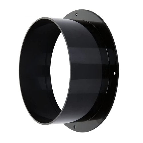 Duct Connector Flange 8"(7.56 Inch) Black Plastic Straight Dryer Vent Wall Plate Wall Trim Pipe Collar for Heating Cooling Ventilation System(200mm)
