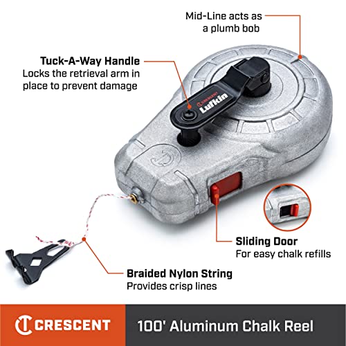 Lufkin Crescent 100' Aluminum Chalk Reel CLA100A