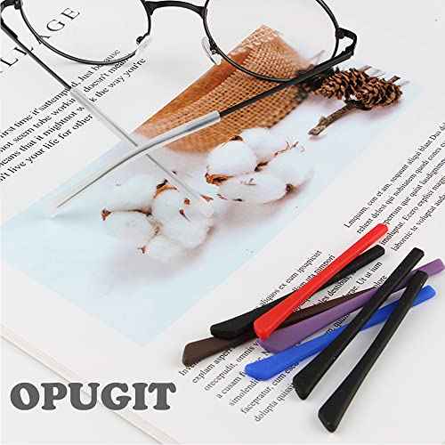 Eyeglass Replacement Temples,Silicone Glasses End Tips Ear Sock Pieces Sleeve for Thin Metal Glasses Legs,8 Pairs