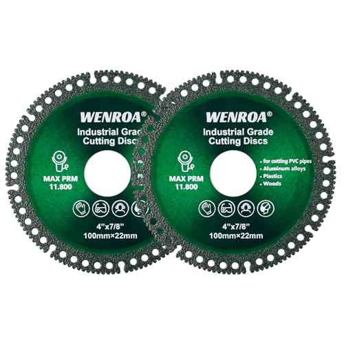 2 Pack 4" Indestructible Disc for Grinder, Angle Grinder Cutting Disc Fits 7/8" Arbor, Diamond Ceramic Tile Concrete Saw Blades for Smooth Cutting, Chamfering, Grinding Materials