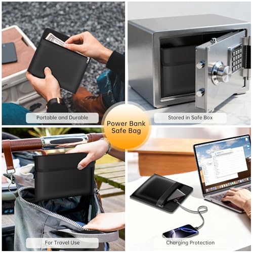 DocSafe Black Fireproof Document Bag with Organizer Travel Case - Heat & Water Resistant, 5200°F Safe Storage for Important Documents & Valuables