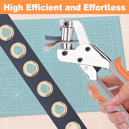 Heavy Duty Grommet Tool Kit with 200 Sets 3/8 Inch - ZAPSIFOU Grommets Puncher for Fabric, Tarp, Canvas, Leather