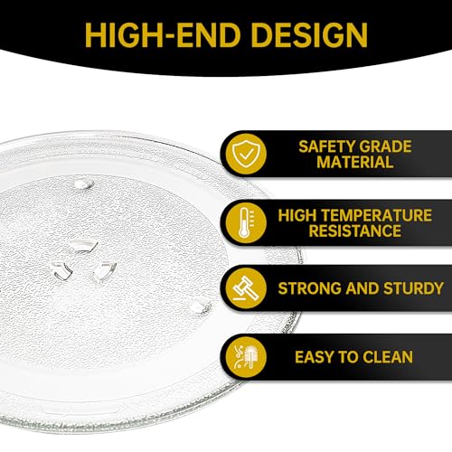 Rotaglass 13.5" Microwave Glass Turntable Plate Replacement for LG/Samsung/GE