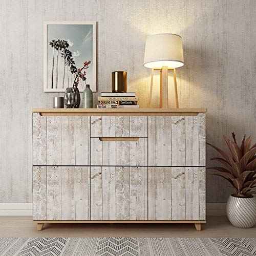 DWIND Vinyl Vintage Self Adhesive Wallpaper Wood Removable Peel and Stick Wallpaper Stick On Kitchen Cabinet Bedroom Livingroom