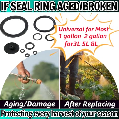 10Pcs Sprayer Seal Rings Kit for Garden Pump Sprayers - Universal Rubber O Rings