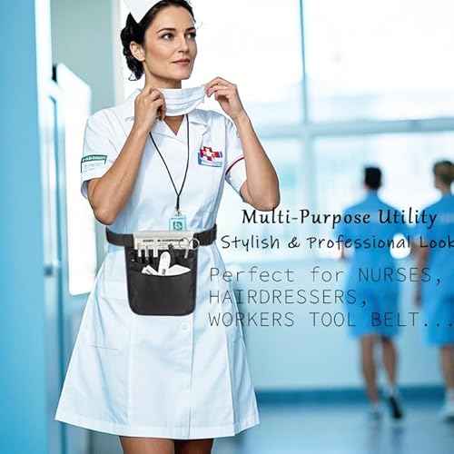 Waitress Apron with Pocket, Server Work Tools Waist Bag, Adjustable Utility Belt for Nurse, Hair Stylists