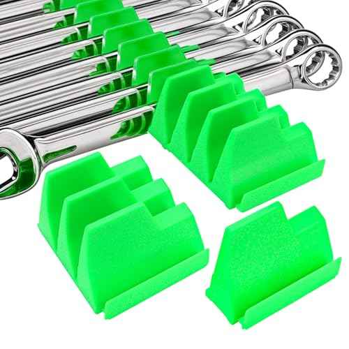 20Pcs Magnetic Wrench Organizer for Tool Box, Wrench Holder Set for 20 Wrenches, Drawer Storage Rack Perfect for Garage and Workshop, Gift for Father, Brother and Boyfriend, Professional Mechanics Men