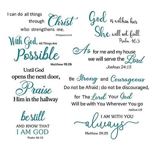 Bible Verse Wall Decals Inspirational Wall Decals Quotes Christian Scripture Religious Wall Stickers Peel and Stick Motivational Decal Postive Saying Wall Stickers for Women Family Home Bedroom Decor¡¦