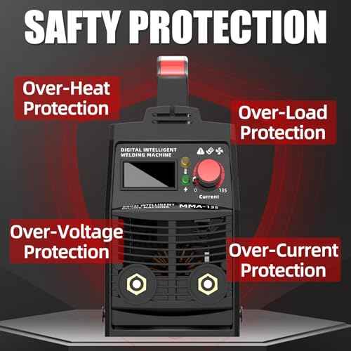Mini Stick Welder, 135Amp ARC/Lift TIG Welding Machine with Synergic Control, IGBT Inverter Digital Display 110V Portable MMA Welder Machine with Hot Start, Arc force and Anti-Stick