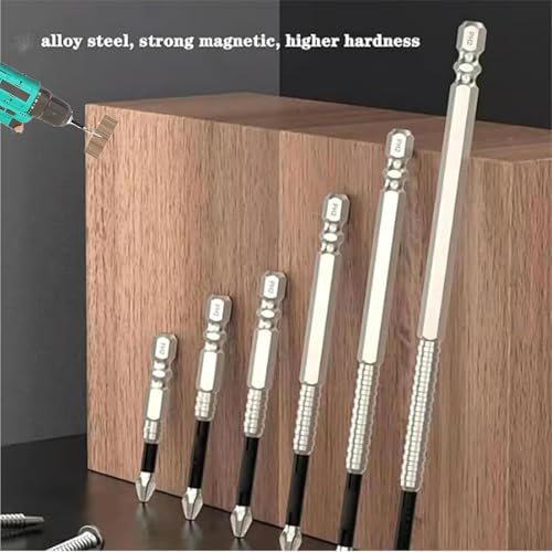 High Magnetic Screwdriver Drill Bit,k5 Impact Resistant Non Slip bit,Strong Magnetic Durability Screwdriver Drill Bit Set, Anti Slip Magnetic Electric Screwdriver Set (1PCS)