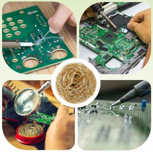 5 Pack Soldering Iron Tip Cleaner, Solder Tip Cleaning Brass Wire for Soldering Station, Interchangeable for Metcal