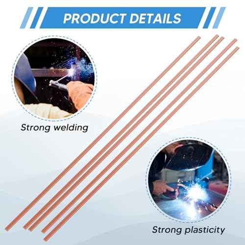 60 Sticks Brazing Rods, BCuP-3 5% Silver Solder Copper Phosphor Welding Rods Industry Grade 0.050"x1/8"x10" for Air Conditioning, Refrigerator, Cold Storage, HVAC Units