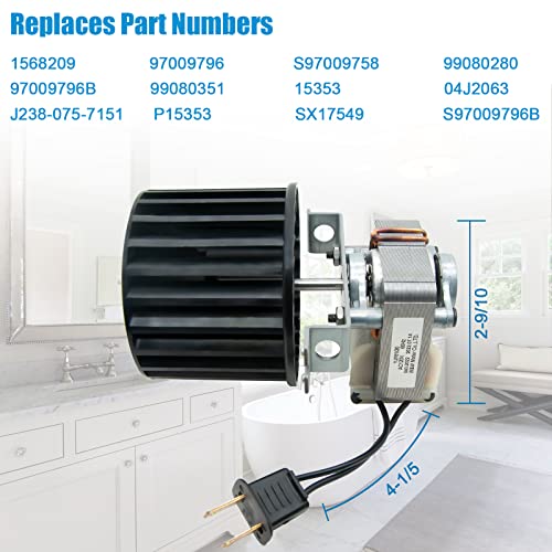 Deekool Replacement Fan Blower Assembly for Bathroom Heaters S97009796