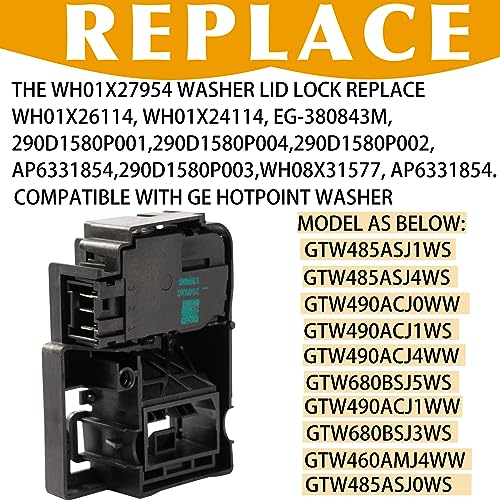 Saiyugty WH01X27954 Washer Lid Lock Switch – GE Hotpoint Compatible Replacement