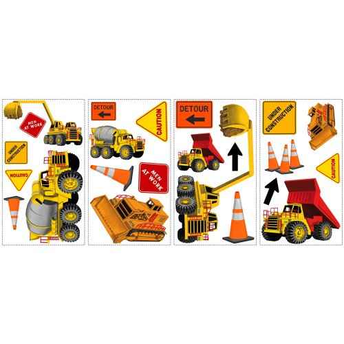 RoomMates RMK1007SCS Under Construction Peel and Stick Wall Decals