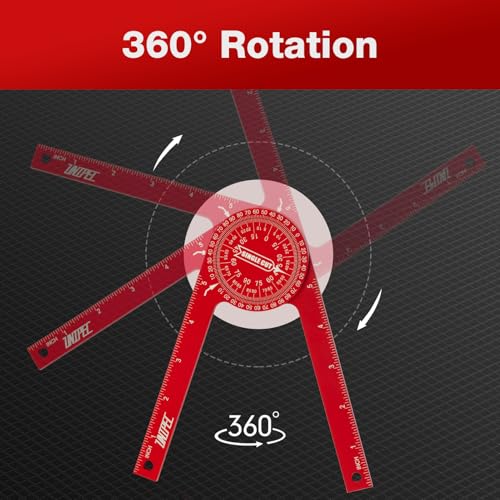 UNIPEC 7.3 in Aluminum Miter Saw Protractor & Angle Finder Tool