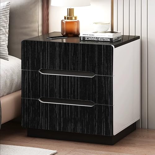 Qianglive Black Grasscloth Peel and Stick Wallpaper - 15.7"x120" Vintage Textured Removable Wall Covering