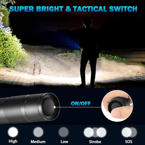Staaricc 6-Pack LED Small Flashlights with 5 Modes & Adjustable Focus, Compact & Waterproof