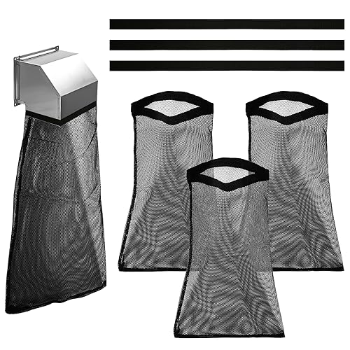 3pcs Dryer Lint Bag, Dryer Lint Bag Cher with 3 Magic Adhesive Dryer Vent Lint Cher Bag Indoor Vent Lint Cher for Capturing Lint & Dust (Black)