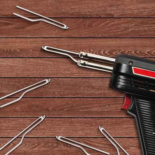 6 Pcs Standard Solder Tip Replacement 5.5 mm Soldering Gun Tip Soldering Iron Replacement Compatible with D550/d650 Solder Guns