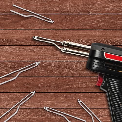 6 Pcs Standard Solder Tip Replacement 5.5 mm Soldering Gun Tip Soldering Iron Replacement Compatible with D550/d650 Solder Guns