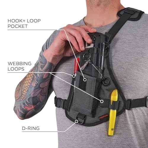 Ergodyne Squids 3145 Barcode Scanner Cross Body Chest Holster for Mobile Computers