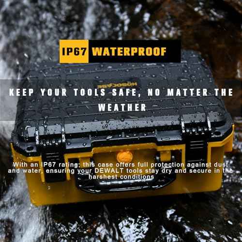 Impact Drill Driver Case for Dewalt: Waterproof Tool Box for 20V MAX XR Brushless Drill & Impact Driver Combo, Tool Bag for Cordless Drills | Impact drivers | Battery | Charger (Case Only)