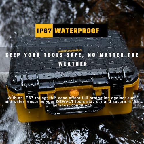 Impact Drill Driver Case for Dewalt: Waterproof Tool Box for 20V MAX XR Brushless Drill & Impact Driver Combo, Tool Bag for Cordless Drills | Impact drivers | Battery | Charger (Case Only)