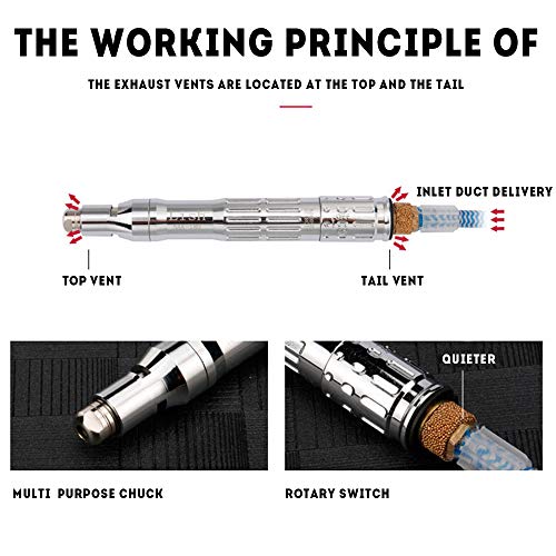 Oudtinx Air Micro Die Grinder Pencil Style 65,000 RPM Pneumatic Tool