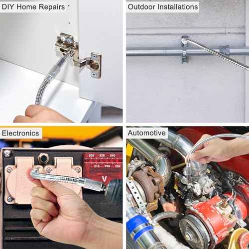 Flexible Drill Bit Extension ? Bendable Drill Bit Extender, 1/4 Magnetic Hex Extension for Tight Spaces, Automotive Repairs, Furniture Assembly, and DIY Projects (2 Pack)